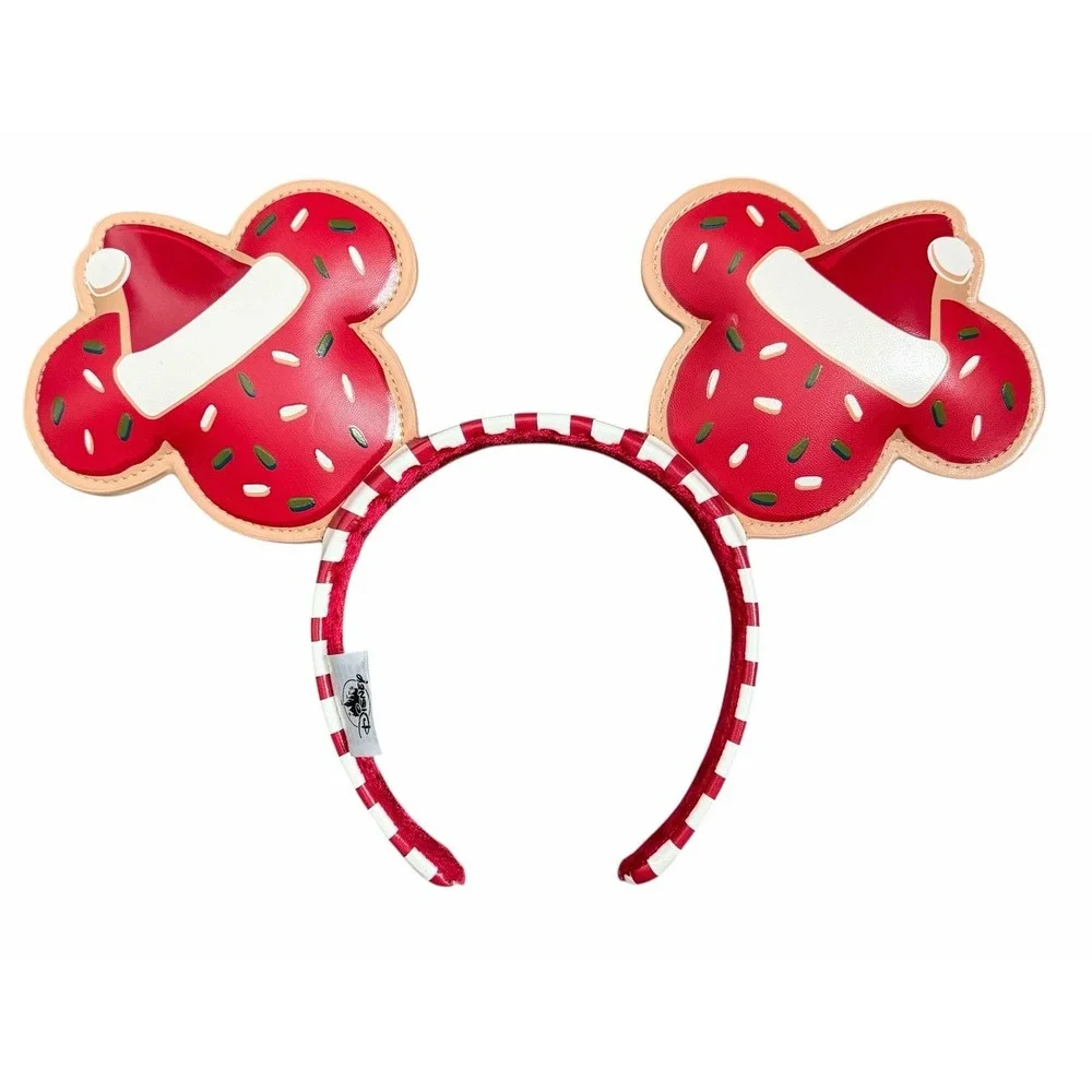 Disney Mickey Ears Christmas Cookie Sprinkle Candy Cane Holiday Headband‎